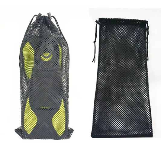 Mesh Pouch Drawstring Bag Nylon Breathable Storage Sack Outdoor Diving Snorkeling Fins Footwear Dry and Wet Separation Accessory