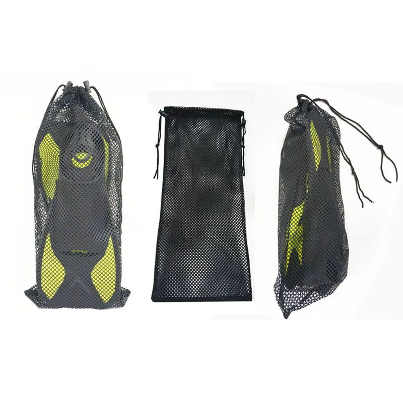 Mesh Pouch Drawstring Bag Nylon Breathable Storage Sack Outdoor Diving Snorkeling Fins Footwear Dry and Wet Separation Accessory